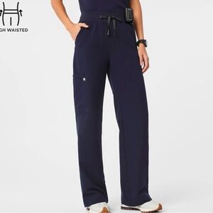 FIGS High Waisted Isabel Wide Leg Scrub Pants in Navy size XL NWT